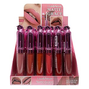 Batom Líquido Matte Grace Lua & Neve LN07010 - Box c/ 24 unid
