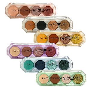 Paleta de Sombra By Pink 21 CS4046 - Kit c/ 06 unid