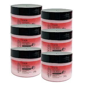 Poran - Esfoliante Corpo e Rosto Morango Com Chantilly Porán PR263 - Kit c/ 06 unid