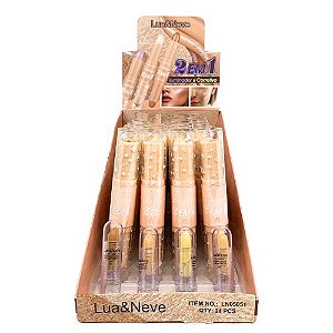 Iluminador e Corretivo 2 em 1 Lua & Neve LN05051 - Box c/ 24 unid