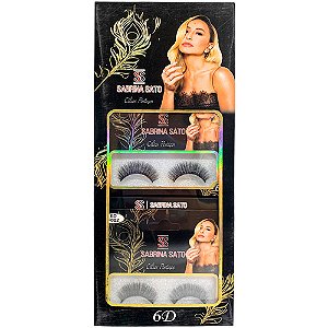 Cílios Postiços 6D F002 Sabrina Sato SP3005 - Box c/ 10 unid