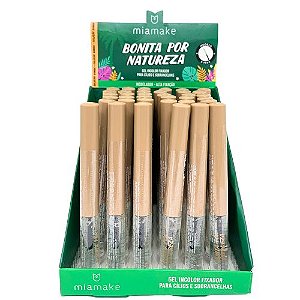Gel Incolor Fixador para Cílios e Sobrancelhas Mia Make 436 -  Box c/ 36 unid