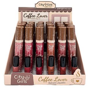 Batom Líquido Coffee Lover City Girls CG318 - Box c/ 24 unid