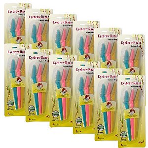 Navalha para Sobrancelhas Eyebrow Razor DF106-PI15 - Pcte c/ 12 unid