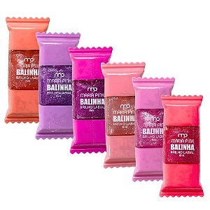 Brilho Labial Balinha Maria Pink MP10044 - Kit c/ 06 unid