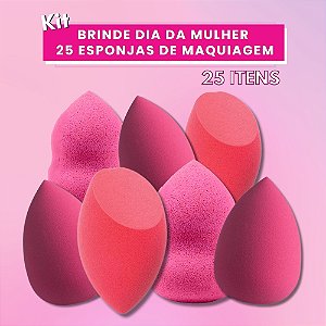 Kit 25 Esponjas de Maquiagem