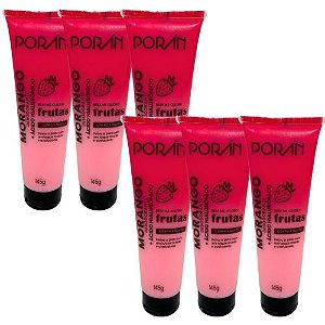 Poran - Hidratante Corporal e Facial Morango Porán PR245 - Kit c/ 06 unid