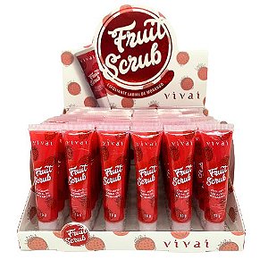 Esfoliante Labial De Morango Fruit Scrub Vivai 3105.1.1  Box c/ 48 unid