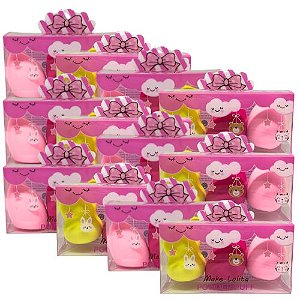 Kit com 03 Esponja para Maquiagem ML1015 - Pcte c/ 12 unid