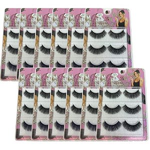 Cílios Postiços 6D F012 com 03 Pares Sabrina Sato SP3046 - Box c/ 12 unid