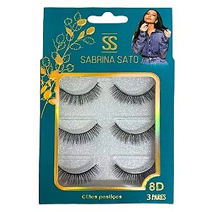 Cílios Postiços 8D F002 com 03 Pares Sabrina Sato SP3105