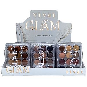 Paleta de Sombras Glam Vivai 4103.1.1 - Box c/ 24 unid