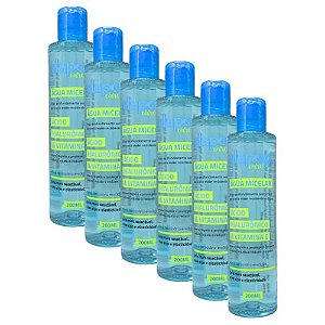 Água Micelar Ácido Hialurônico & Vitamina E Dapop Care DP2333 - Kit c/ 06 unid