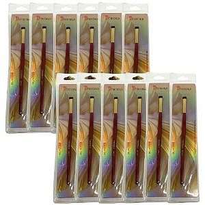 Pincel Delineador Mandala MP-013 - Pcte c/ 12 unid