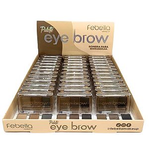 Paleta de Sombra para Sobrancelha Eye Brow Febella SS2024 - Box c/ 36 unid