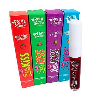 Gel Tint Labial Colors Bem Me Kiss Bella Bem Me Quero - Kit c/ 04 unid