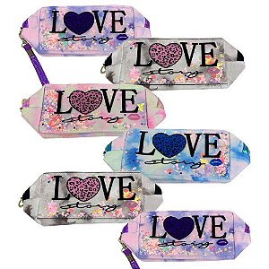 Necessaire Estampada Love Story BOS60052-1 - Kit c/ 06 unid