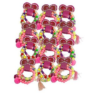 Kit com 04 Pulseiras Infantil - Pcte c/ 12 unid