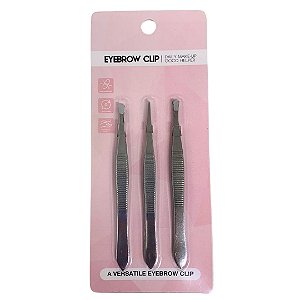 Kit com 03 Pinças para Sobrancelha