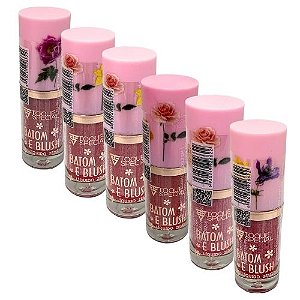 Batom e Blush Líquido 2 em 1 Toque Special - Kit c/ 06 unid