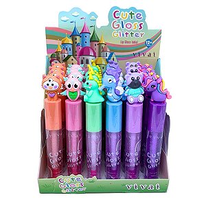 Lip Gloss Cute Gloss Glitter Vivai 3144.1.1 - Box c/ 24 unid