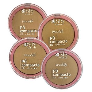 Pó Compacto Irresistible Box A Isis Make-up IS062 - Kit c/ 04 unid