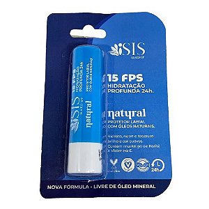Protetor Labial Natural 15 FPS Hidratação Profunda 24H Isis Make-Up IS0083