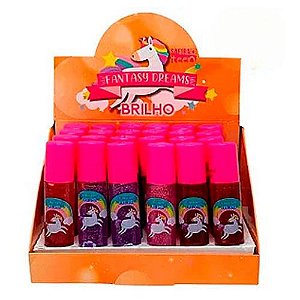 Brilho Labial Teen Linha Unicórnio Safira - Box c/ 24 unid