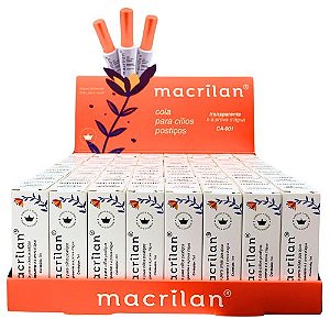 Cola para Cílios Transparente a Prova D'água Macrilan CA-001 - Box c/ 56 unid