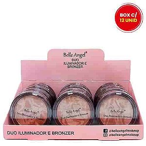 Duo Iluminador e Bronzer Belle Angel B025 - Box c/ 12 unid