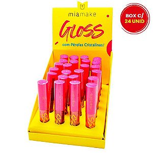 Gloss Labial com Pérolas Cristalinas Mia Make 1179 - Box c/ 24 unid