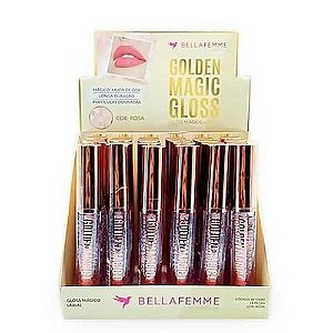 Gloss Mágico Labial Golden Magic Gloss Bella Femme BF10080 – Box c/ 24 unid