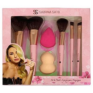 Kit de Pinceis com Esponja para Maquiagem Sabrina Sato SS-855/SS-857/SS-858/SS-1204