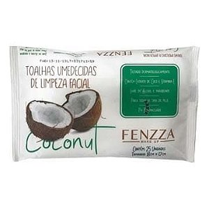 Toalhas Umedecidas de Limpeza Facial Coconut Fenzza FZ51016