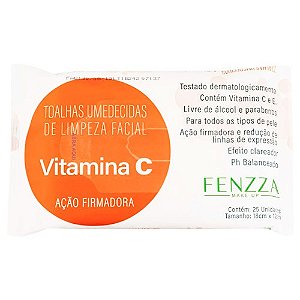 Toalhas Umedecidas de Limpeza Facial com Vitamina C Fenzza FZ51014