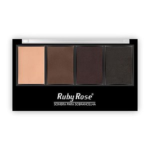 Trio de Sombras + Primer para Sobrancelhas Ruby Rose HB-9354