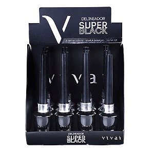 Delineador Super Black Vivai 2182.1.1 - Box c/ 12 unid