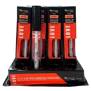 Gloss Lip Volumoso Vegano Cor 01 Max Love - Box c/ 32 unid