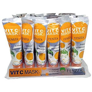 Máscara Facial Vit C Mask Fenzza FZ38023 - Box c/ 24 unid