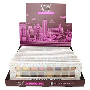 Paleta de Sombras Color Your Eyes City Girls CG127 - Box c/ 12 unid