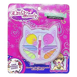 Brinquedo Infantil Kit Maquiagem para Boneca Little Beauty Gato BAR-14002