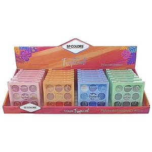 Paleta de Sombras Coleção Tropical SP Colors SP222– Box c/ 24 unid