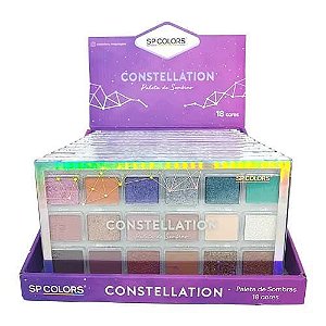 Paleta de Sombras Constellation 18 cores SP Colors SP240 – Box c/ 12 unid