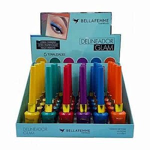 Delineador Colorido Glam Colors Bella Femme BF10092 - Box c/ 24 unid