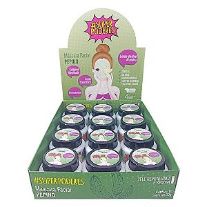 Máscara Facial Pepino Super Poderes PEISP01 - Box c/ 12 unid