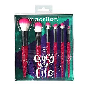 Kit com 06 Pincéis Enjoy Your Life Macrilan KP10-3