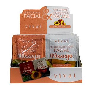 Gel Hidratante e Esfoliante Facial Pêssego Vivai 5053.5.1 – Box c/ 24 unid