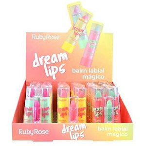 Balm Labial Mágico Dream Lips Ruby Rose HB-8528 – Box c/ 36 unid