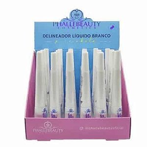 Delineador Líquido Branco Phállebeauty PH0301 – Box c/ 24 unid