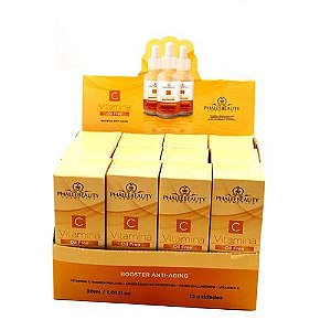 Sérum Vitamina C Booster Anti-Aging Phállebeauty PH0147 - Box c/ 12 unid